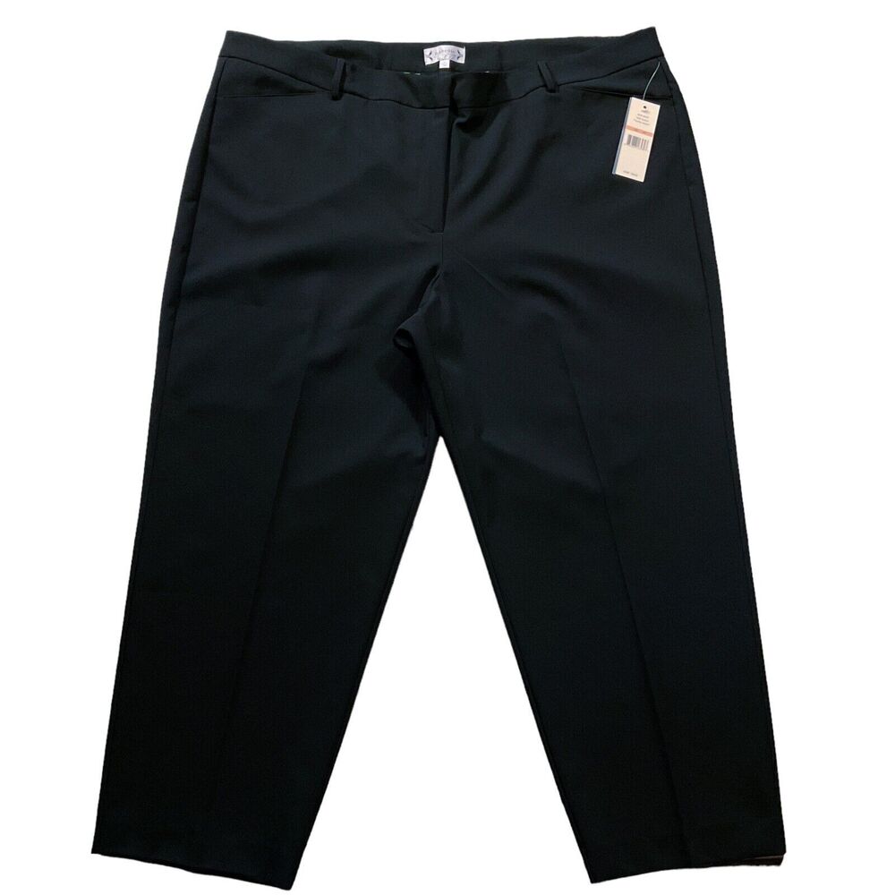 Nanette Lepore Womens Pants sz 24W new nwt $98 Black Career Dress Ankle x27" ins